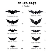 3D LED Bat Halloween Decoration Light